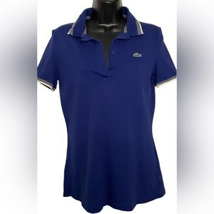 LACOSTE SPORT Women’s blue polo shirt Size 34